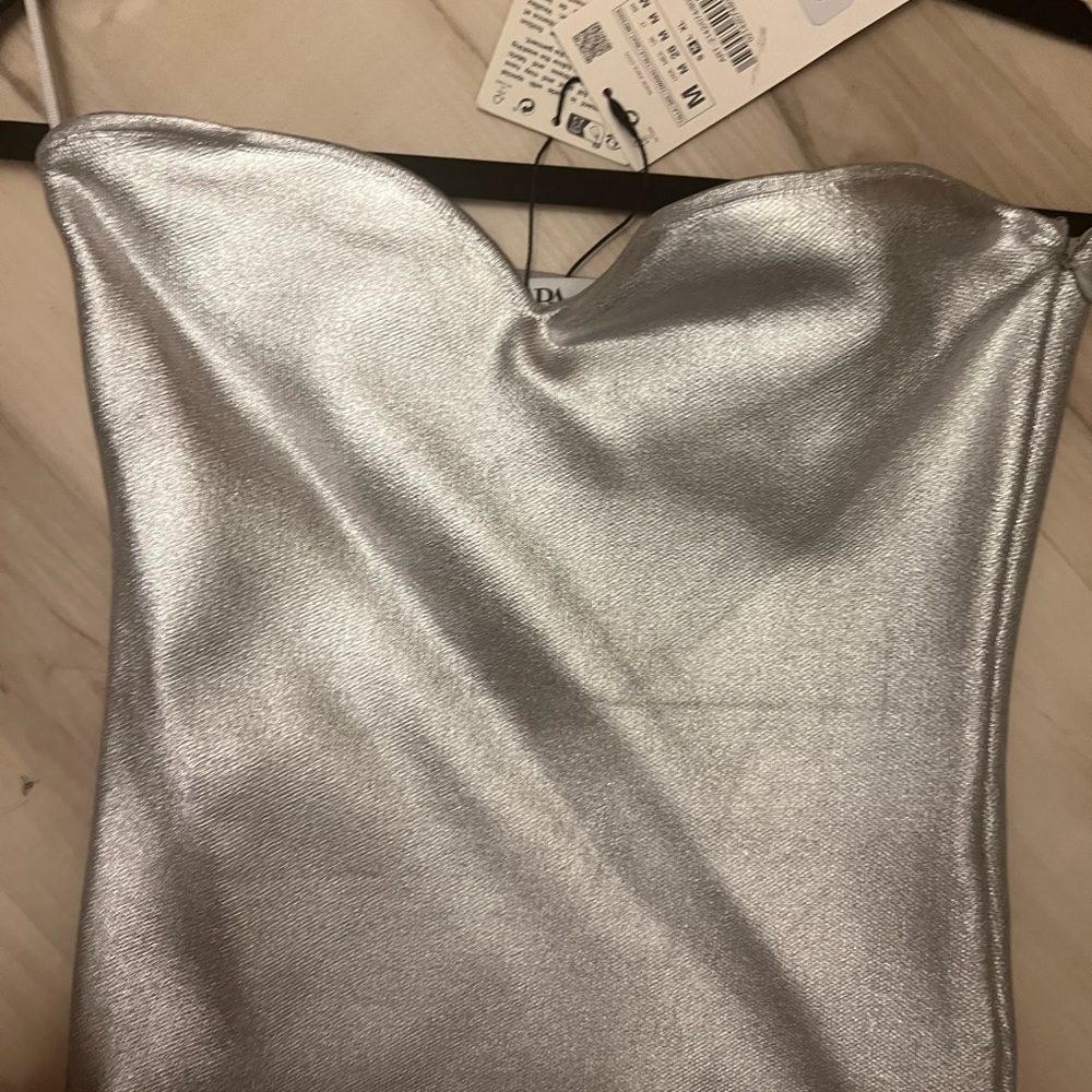Amazing silver tube top